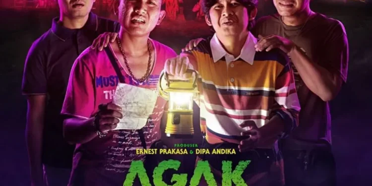 Poster film horor komedi Indonesia yang berjudul Agak Laen. (Foto: Pinterest)