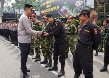 Kapolresta Malang Kota dalam dalam Apel Besar Sabuk Kamtimbas 2026. (Foto/dok. Humas Polresta Malang Kota)