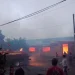 Gudang rokok di Kota Malang yang dilanda kebakaran hebat. (Foto/M Sholeh)