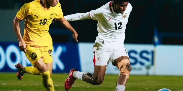 Timnas Indonesia U-17 harus mengakui keunggulan Timnas Malaysia U-17 0-1 dalam laga lanjutan Grup A Piala AFF U-17 2026, Kamis (16/4/2026) malam. /Foto: Instagram @timnasindonesia