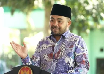 Plt Wali Kota Batu Heli Suyanto menegaskan komitmennya untuk selamatkan lahan resapan air kawasan Umbul Gemulo. Foto: Prokopim KWB