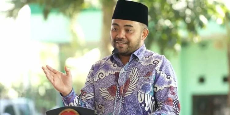 Plt Wali Kota Batu Heli Suyanto menegaskan komitmennya untuk selamatkan lahan resapan air kawasan Umbul Gemulo. Foto: Prokopim KWB