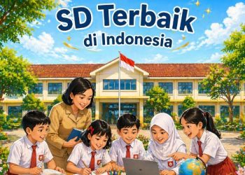 Daftar 10 SD Terbaik di Indonesia versi Puspresnas 2026 yang bisa menjadi referensi bagi orang tua jelang dibukanya tahun ajaran baru. /Foto: Ilustrasi dibuat dengan AI