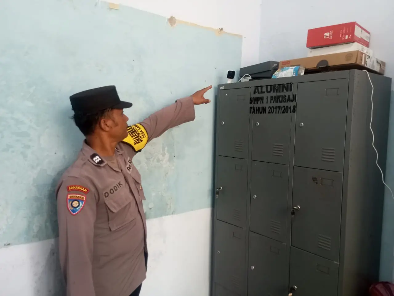 Lokasi kamera CCTV yang merekam aksi tersangka. Foto: Polres Malang