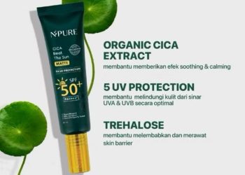 Sunscreen untuk kulit berminyak, N’Pure Cica Beat The Sun Matte SPF 50+. (Foto: Pinterest)