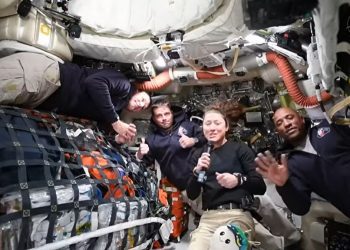 Astronot yang tergabung dalam Artemis II dalam kapsul Orion. Foto: NASA