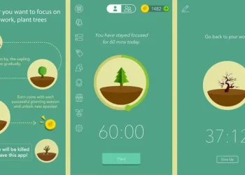Salah satu aplikasi untuk meningkatkan fokus belajar yang bernama Forest. (Foto: Pinterest)
