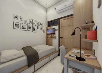 Fasilitas kamar kos di unit Graha Agung Highland. (Foto/dok. Tomoland)