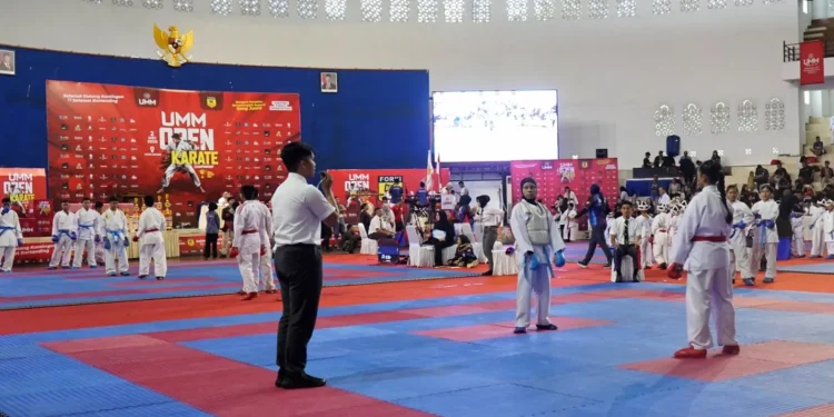 Kejuaraan Karate Nasional Piala Rektor Cup 2026 di UMM di momen Hardiknas 2026. Foto: Azmy