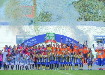 Juara KU 10 dan KU 12 MLSC Malang 2026 berselebrasi. (Foto/dok. MLSC Malang)
