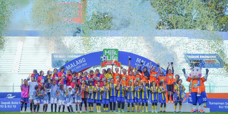 Juara KU 10 dan KU 12 MLSC Malang 2026 berselebrasi. (Foto/dok. MLSC Malang)