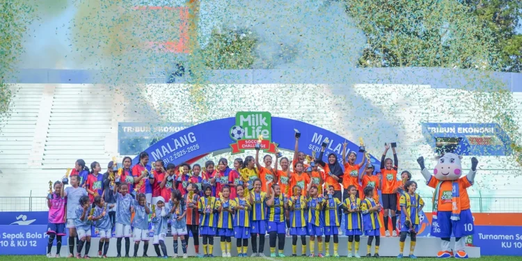 Juara KU 10 dan KU 12 MLSC Malang 2026 berselebrasi. (Foto/dok. MLSC Malang)