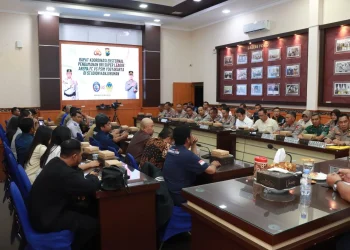 Rapat koordinasi pengamanan pertandingan Arema FC versus PSIM Yogyakarta. Foto: Polres Malang