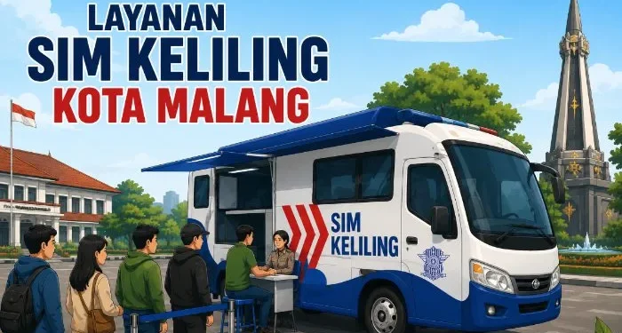 Layanan SIM Keliling Kota Malang bulan Mei 2026 sebagai referensi bagi warga Kota Malang yang akan memperpanjang masa berlaku SIM. /Foto: Ilustrasi dibuat dengan AI.