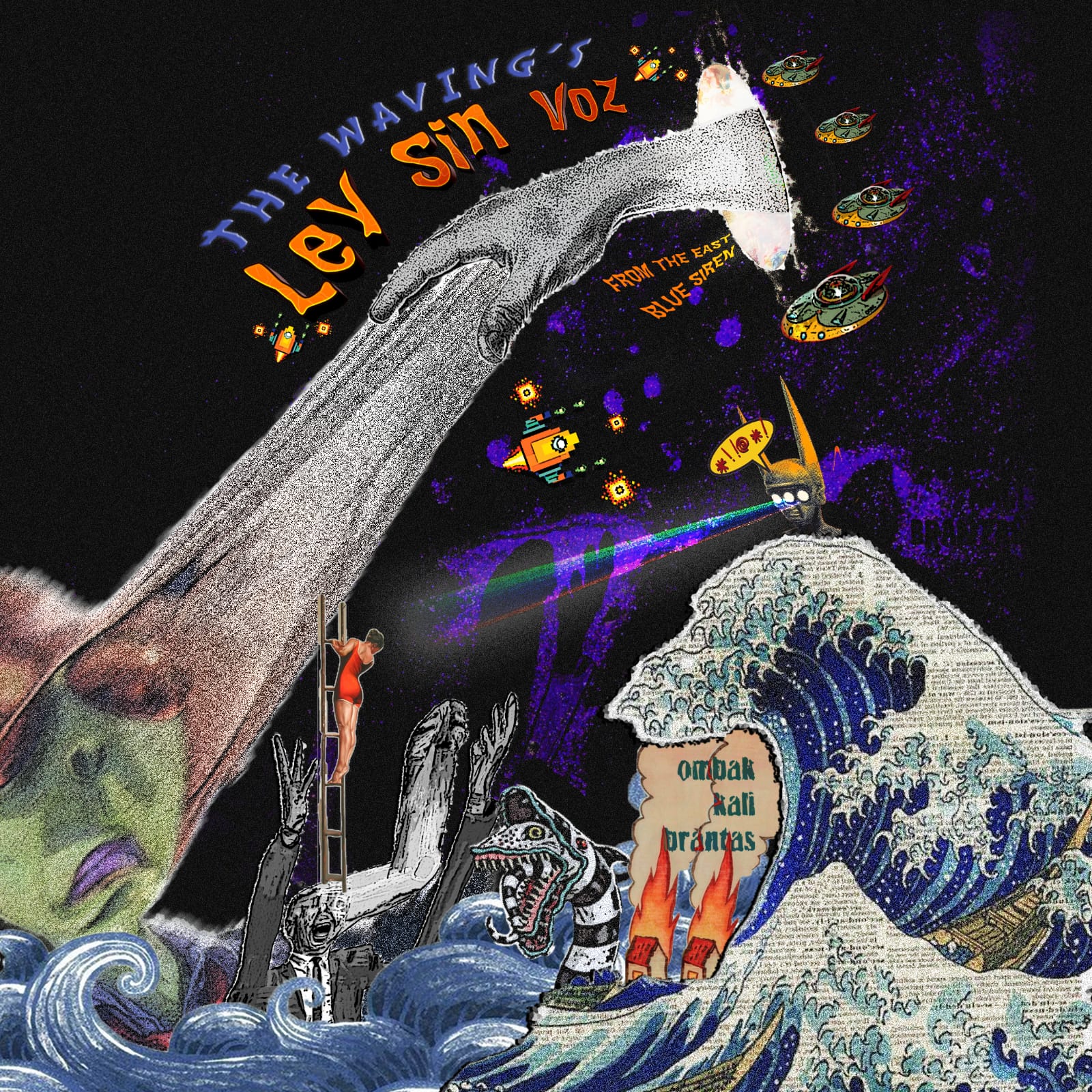 Ley Sin Voz, artwork single berisi 2 trek dari The Waving's yang penuh nuansa amarah gelap. Foto: Dok.
