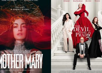 Poster film Mother Mary dan The Devil Wears Prada 2. Foto: Instagram Anne Hathaway dan Stanley Tucci