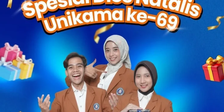 Unikama hadirkan program Beasiswa DPP 50 Persen kepada calon mahasiswa dalam rangka dies natalis kampus ke-69. /Foto: Dok. Unikama.