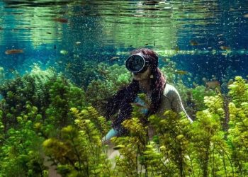 Fotografi bawah air di Sumber Sirah. (Foto: Instagram/ @yoiki_malang)