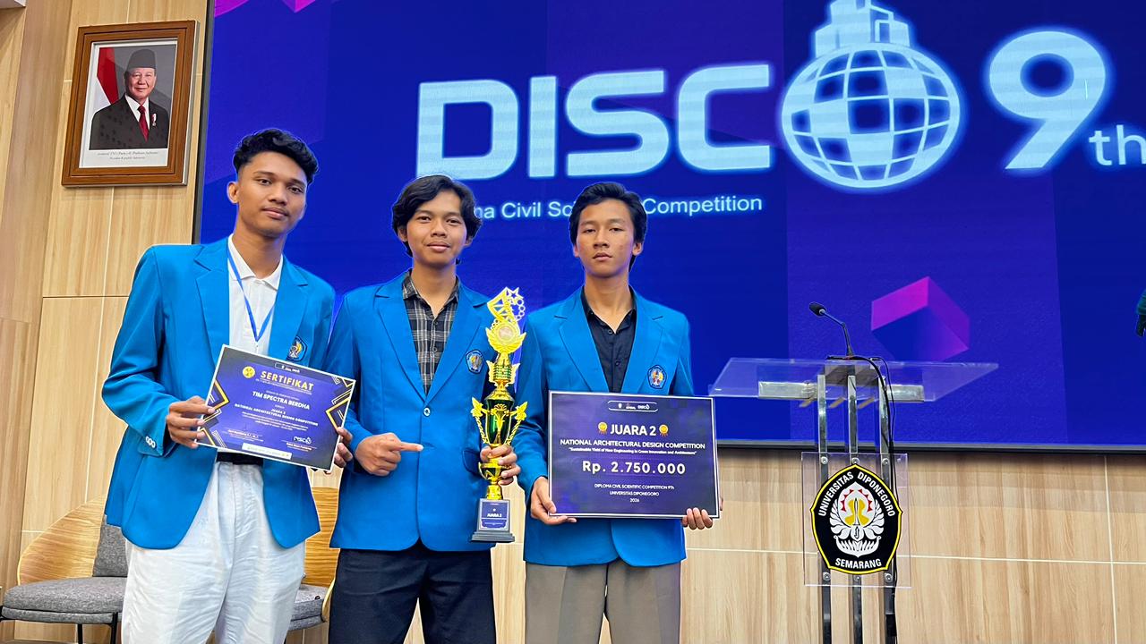 Tim sipil-arsitektur ITN Malang meraih Juara 2 National Architectural Design Competition 2026 dalam ajang DISCO ke-9. Foto/dok