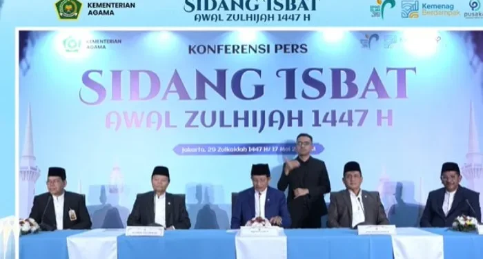 Kementerian Agama RI tetapkan Hari Raya Idul Adha 2026 jatuh pada hari Rabu, 27 Mei 2026. /Foto: Tangkapan layar YouTube Kementerian Agama RI