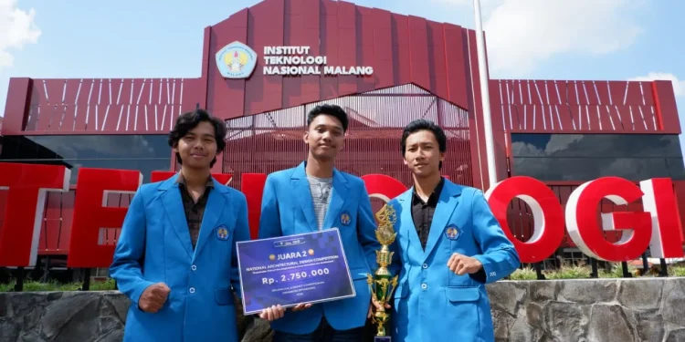 Tim sipil-arsitektur ITN Malang meraih Juara 2 National Architectural Design Competition 2026 dalam ajang DISCO ke-9. Foto/dok