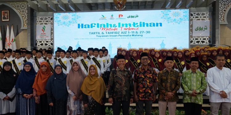 Haflah dan Imtihan Metode Tarbawi wujud komitmen Yayasan Insan Permata Malang cetak generasi muda qurani. /Foto: Dok. Yayasan Insan Permata Malang.