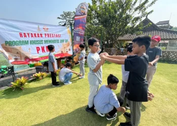 Bangun solidaritas siswa, PKMQ Insan Permata gelar outbond ceria untuk merayakan prestasi hafalan Al-Quran. /Foto: Tugumalang.id/Bagus Rachmad Saputra.