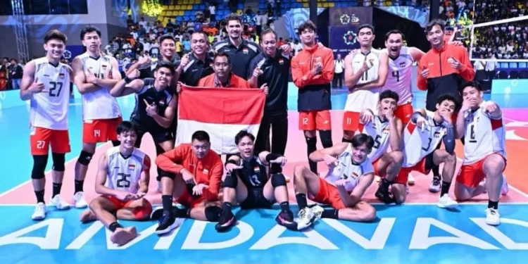 Timnas Voli Indonesia sukses menjuarai turnamen AVC Men’s Cup 2026 usai menumbangkan Korea Selatan 3-0. /Foto: Instagram @avcvolley.