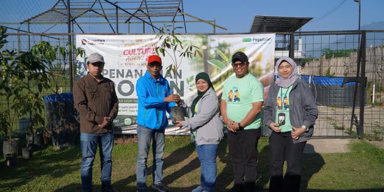 Pegadaian Kanwil XII Surabaya tanam pohon di Malang. Foto/dok. Pegadaian