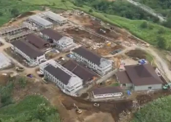 Sekolah Rakyat di Bantur Malang saat pembangunan masih 55 persen. Foto: Dinas Sosial Kabupaten Malang