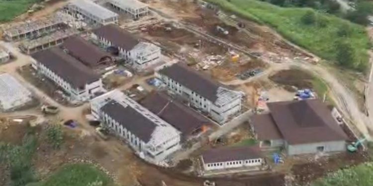 Sekolah Rakyat di Bantur Malang saat pembangunan masih 55 persen. Foto: Dinas Sosial Kabupaten Malang