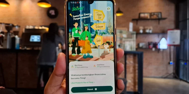Aplikasi Tring dari Pegadaian. Foto: Aisyah Nawangsari Putri