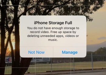 Ilustrasi notifikasi iPhone jika ruang penyimpanannya habis sehingga tidak bisa mengambil gambar memalui kamera. (Foto: Pinterest)