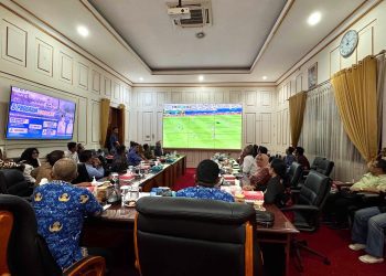 Aktivitas nobar piala dunia 2026 di Kota Malang (dok. Prokopim Setda Kota Malang)