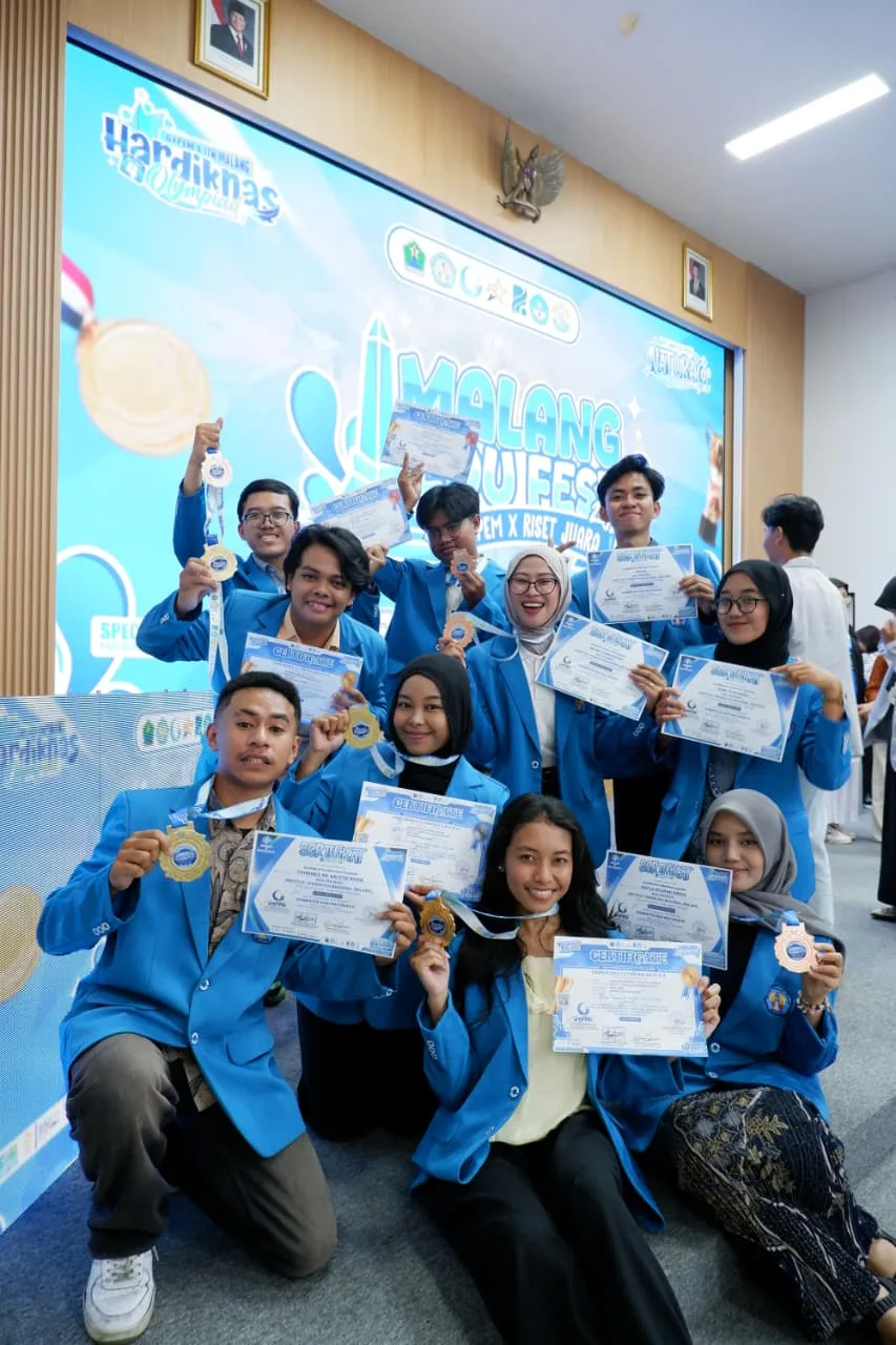 Mahasiswa ITN Malang pemenang olimpiade. Foto/dok. ITN Malang