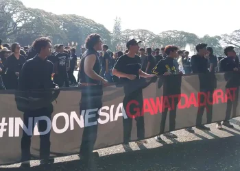 Aksi demo mahasiswa di Malang