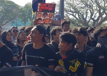 aksi demo Mahasiswa di Kota Malang