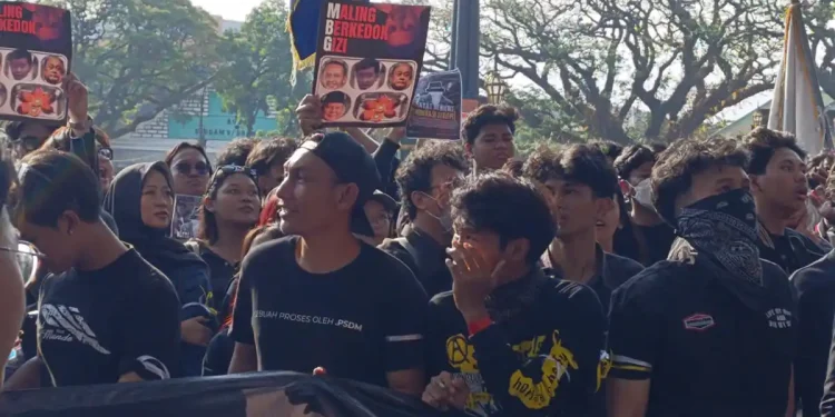 aksi demo Mahasiswa di Kota Malang