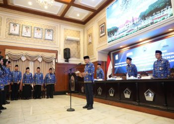 Ilustrasi Wali Kota Malang saat mengukuhkan ASN (ist)