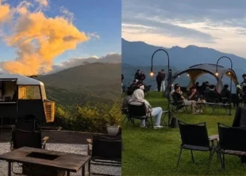 salah satu destinasi wisata kuliner Batu yang menawarkan panorama alam, sunrise, hingga city light yaitu Burning Bar & Thana Nature Eathery. (Foto/dok)