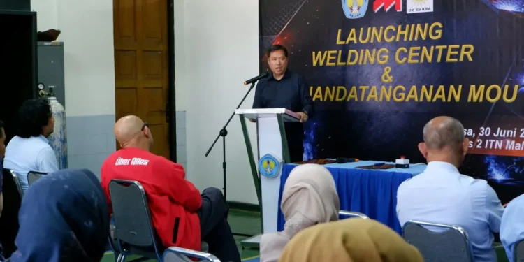 ITN Malang meluncurkan fasilitas Welding Center. Foto/dok