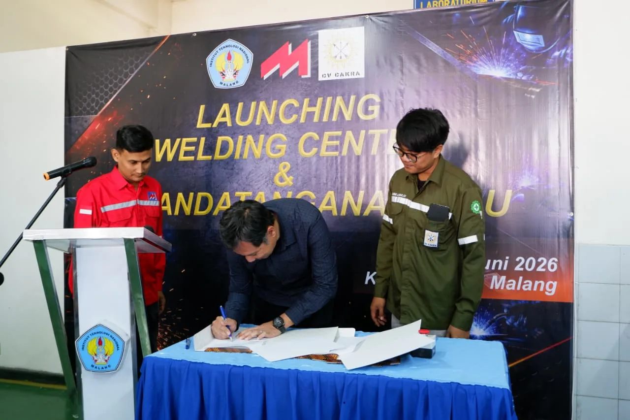 ITN Malang meluncurkan fasilitas Welding Center. Foto/dok
