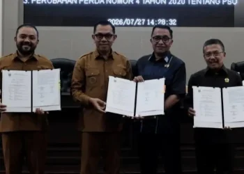 Penandatangan kesepakatan 3 Raperda Strategis di Kota Batu. Foto: Dok
