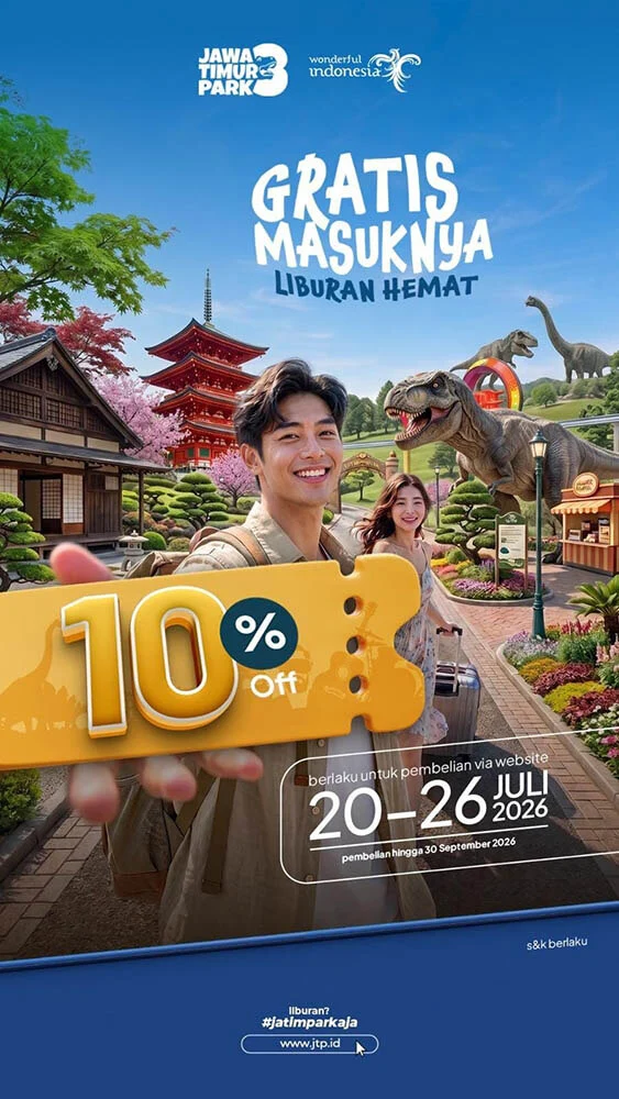 Cuma Sampai 26 Juli 2026! Ayo Serbu Promo Tiket Wisata Jatim Park 3