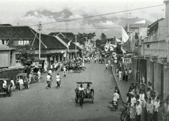 Ilustrasi kawasan unik dan bersejarah Kota Malang (Foto: Pinterest/@Sugimin Tukijan)