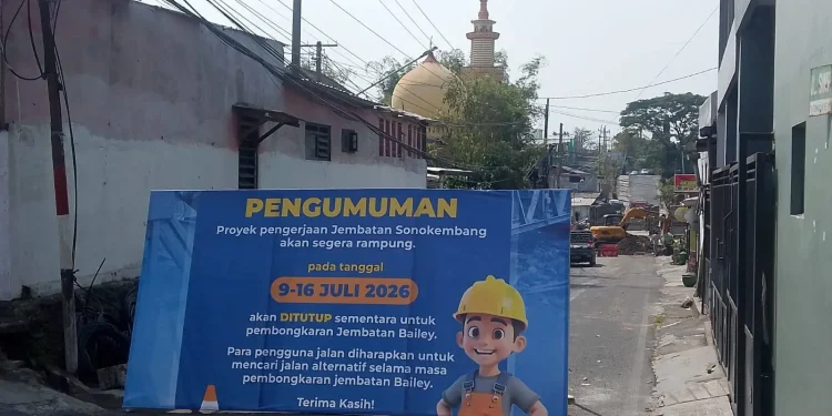 Jembatan Sonokembang Malang Hampir Rampung, Akses Portable Mulai Dibongkar