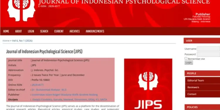 Jurnal JIPS Prodi Psikologi UIN Malang Resmi Meraih Akreditasi SINTA 2