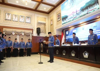 Ilustrasi Wali Kota Malang saat mengukuhkan ASN (ist)