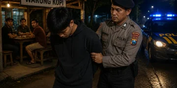 Pemuda,senjata tajam,sajam,pagelaran,polres malang - Polisi Amankan Pemuda yang Bawa Pisau 35 Sentimeter ke Warung Kopi