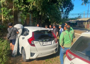 Mobil Honda Jazz yang dicuri tersangka. Foto: Polres Malang